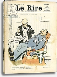 Постер Фавр Жюль Illustration of Abel Faivre for the Cover of Le Lire, 23/11/07 - The Constable is Merciless - Medical, Dentist Dental Teeth Teething - Medicine, Dentist