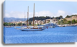 Постер Яхта в море у берегов Греции