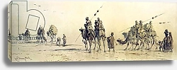 Постер Хааг Карл A Caravan of Bedouin Approaching a Well in the Desert, 1868