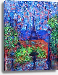 Постер Париж под дождем