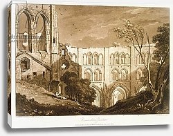 Постер Тернер Вильям (последователи) F.51.I Rivaulx Abbey, from the 'Liber Studiorum', engraved by Henry Dawe, 1812