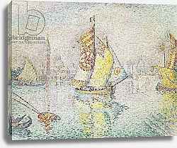 Постер Синьяк Поль (Paul Signac) The Yellow Sail, Venice, 1904