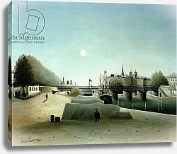 Постер Руссо Анри (Henri Rousseau) A View of the Ile Saint-Louis from Port Saint-Nicolas, Evening, c.1888