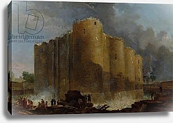 Постер Робер Юбер Demolition of the Bastille, 1789
