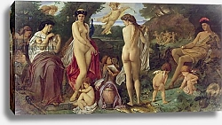 Постер Фьюербах Ансельм The Judgement of Paris, 1870