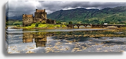 Постер Панорама с замком Эйлен-Донан, Шотландия
