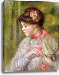 Постер Ренуар Пьер (Pierre-Auguste Renoir) Young woman adjusting her blouse, 1900