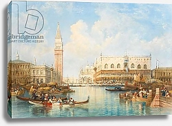 Постер Уайльд Уильям The Doge's Palace and Piazetta from the Lagoon, Venice