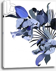 Постер Хируёки Исутзу (совр) Tulip drawn in gray tone.