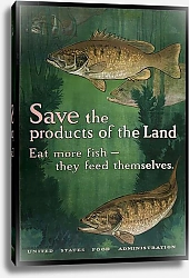 Постер Неизвестен Save the Products of the Land, Eat More Fish, 1914-18