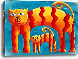 Постер Николс Жюли (совр) Curved Cats, 2004