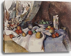 Постер Сезанн Поль (Paul Cezanne) Автопортрет в соломенной шляпе 2