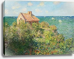 Постер Моне Клод (Claude Monet) Рыбацкий дом в Варенгевиле