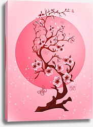 Постер Вишневый весенний розовый цвет