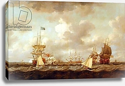 Постер Серрес Доминик English Ships Coming to Anchor in a Fresh Breeze