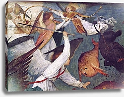 Постер Брейгель Питер Старший The Fall of the Rebel Angels, detail of angels fighting and playing music