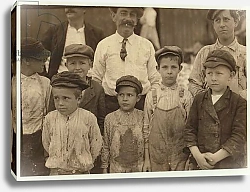 Постер Хайн Льюис (фото) Shrimp-pickers as young as 5 and 8 at the Dunbar, Lopez, Dukate Co, Biloxi, Mississippi, 1911