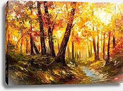 Постер Осенний лес у реки