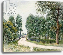 Постер Сислей Альфред (Alfred Sisley) The Saint-Mammes Path, Morning; Le Chemin de Saint-Mammes, le Matin, 1890