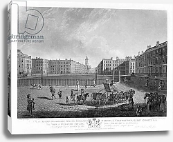 Постер Дейес Эдвард (грав) Hanover Square, from a set of four views of London squares, engraved by Robert Pollard 1781