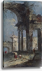 Постер Гварди Франческо (Francesco Guardi) Каприччо с руинами 2