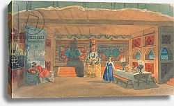 Постер Кустодиев Борис Stage design for Rimsky-Korsakov's opera the 'The Tsar's bride', 1920
