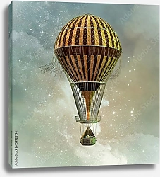 Постер Воздушный шар св стиле стимпанк