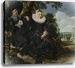 Постер Халс Франс Portrait of a Couple, Probably Isaac Abrahamsz Massa and Beatrix van der Laen, c.1622