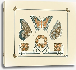 Постер Верней Морис Abstract design based on butterflies and leaves
