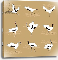 Постер Хантли Клэр (совр) Oriental Cranes