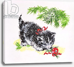 Постер Мэттьюз Диана (совр) Christmas Kitten