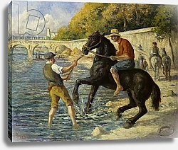 Постер Люс Максимильен Bathing Horses in the Seine, 1910