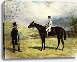 Постер Холл Гарри A Gentleman by his Racehorse with Jockey Up on a Racecourse, 1863