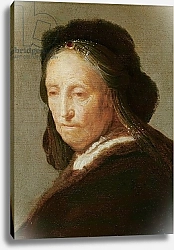 Постер Рембрандт (последователи) Portrait of an old Woman, c.1600-1700