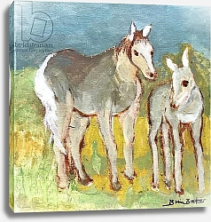 Постер Букер Бренда (совр) Mare with Foal