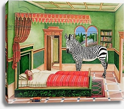 Постер Сауфкомб Энтони (совр) Zebra in a Bedroom, 1996