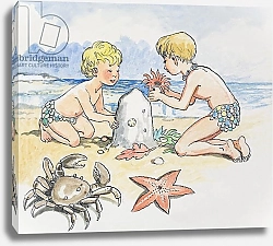 Постер Мендоза Филипп (дет) By the Sea, illustration from 'The Water Babies' by Charles Kingsley, 1965