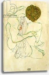 Постер Шиле Эгон (Egon Schiele) Seated Nude Woman, 1914
