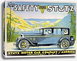 Постер Неизвестен New safety Stutz; Stutz 8. Stutz Motor Car Company of America, Indianapolis, U.S.A