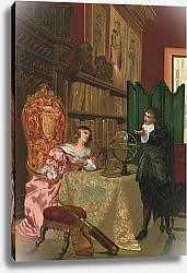 Постер Планелла Коромина Хосе Descartes discussing philosophy with Queen Christina of Sweden