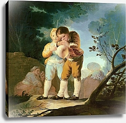 Постер Гойя Франсиско (Francisco de Goya) Children Inflating a Bladder, 1778