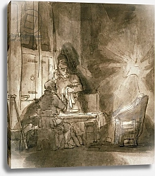 Постер Рембрандт (Rembrandt) No.2139 Supper at Emmaus, c.1648-9