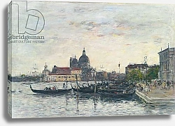 Постер Буден Эжен (Eugene Boudin) Venice, the Mole at the Entrance to the Grand Canal and the Salute, Evening, 1895