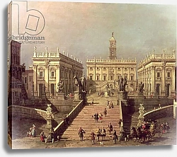 Постер Каналетто (Giovanni Antonio Canal) View of Piazza del Campidoglio and Cordonata, Rome