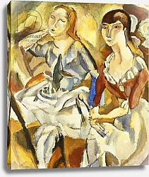 Постер Пасин Жюль Young Girls Sitting Together; Jeune Filles Attablees, 1915-1919