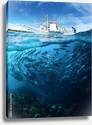 Постер Косяк рыбы