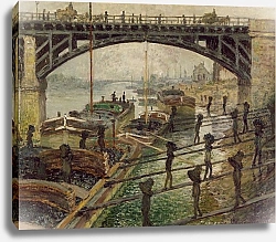 Постер Моне Клод (Claude Monet) Грузчики угольных доков