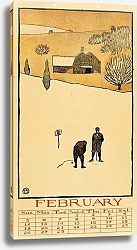 Постер Пенфилд Эдвард Golf Calendar. February