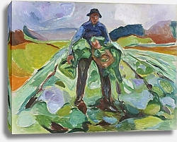 Постер Мунк Эдвард Man in the Cabbage Field