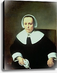 Постер Бол Фердинанд Portrait of a Lady with White Collar and Cuffs
